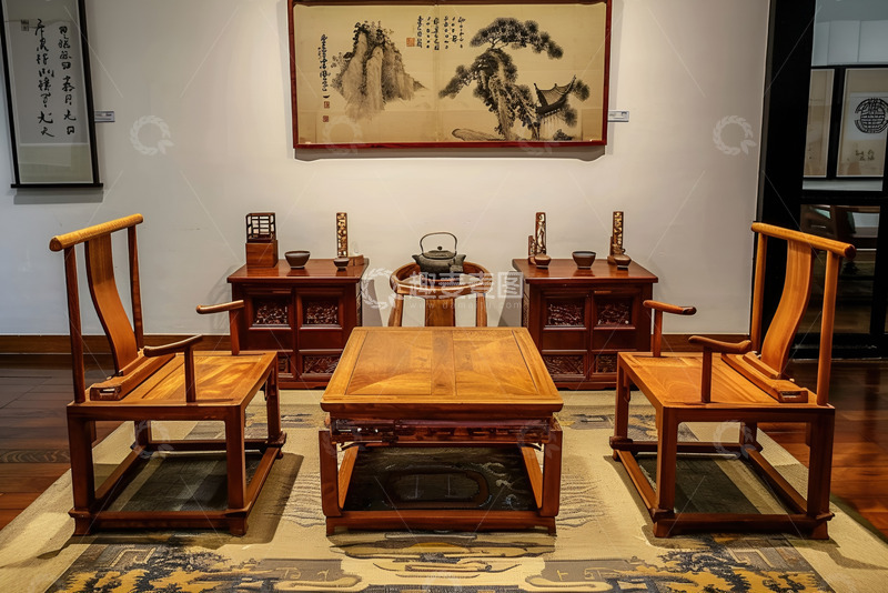 高清大图下载【趣麦麦图】复古中式木头桌椅