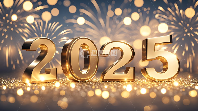 高清大图下载【趣麦麦图】2025烟花庆祝新年