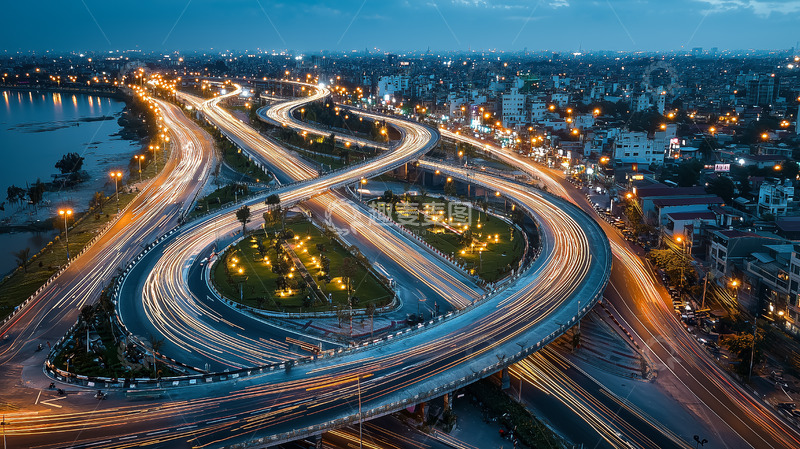 高清大图下载【趣麦麦图】公路交通高架桥立交桥