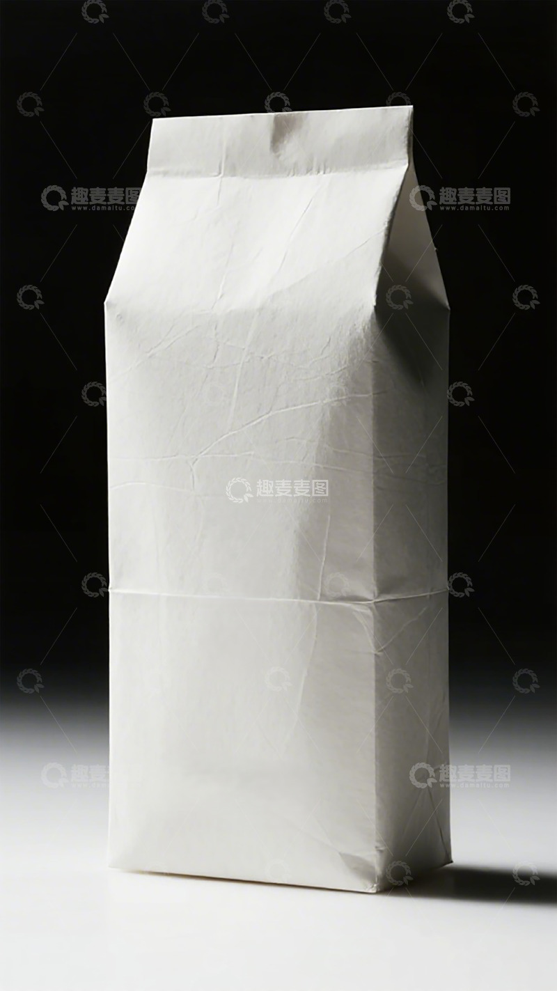 高清大图下载【趣麦麦图】白色纸质包装袋摄影