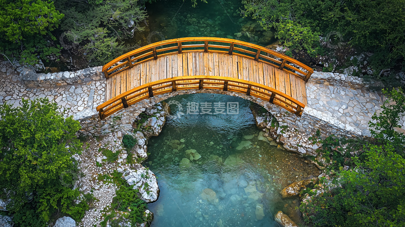 高清大图下载【趣麦麦图】桥梁小桥河流