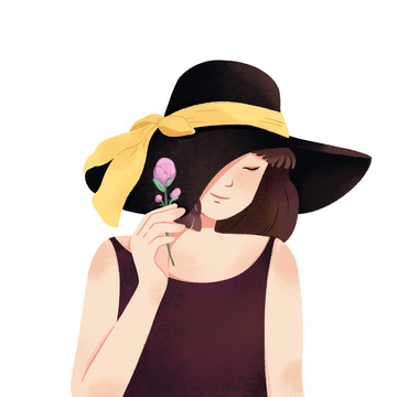 三八妇女节优雅女性元素