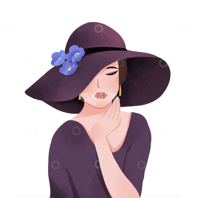 源文件下载【趣麦麦图】-三八妇女节优雅女性