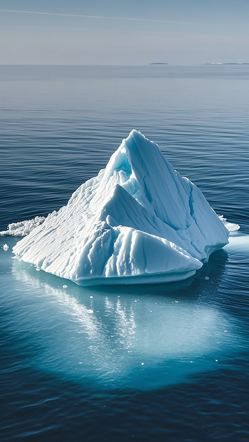 冰山浮海摄影图片