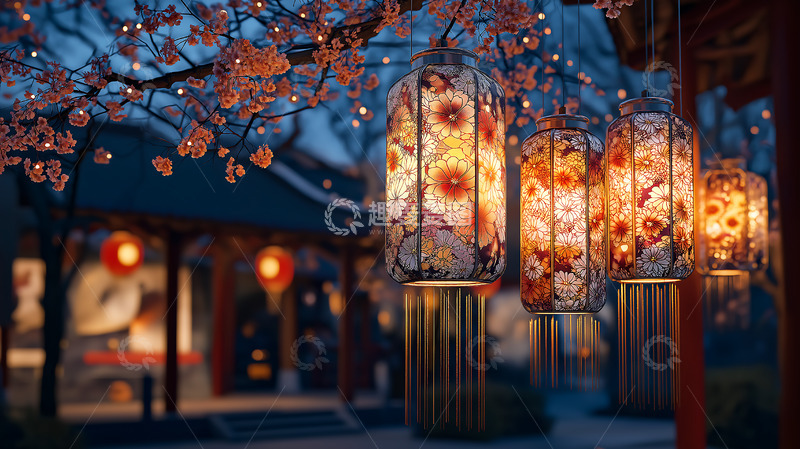 高清大图下载【趣麦麦图】灯笼新春花灯
