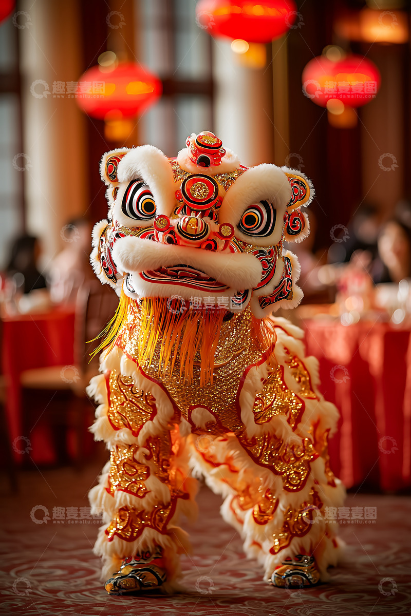 高清大图下载【趣麦麦图】节日舞狮醒狮春节