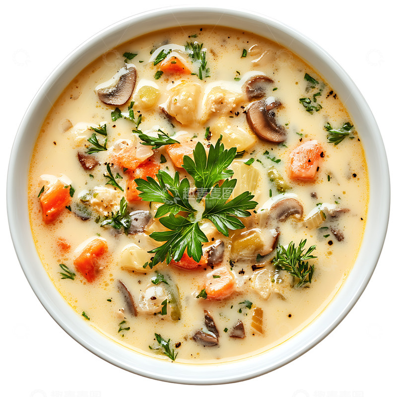 高清大图下载【趣麦麦图】蘑菇汤美食美味