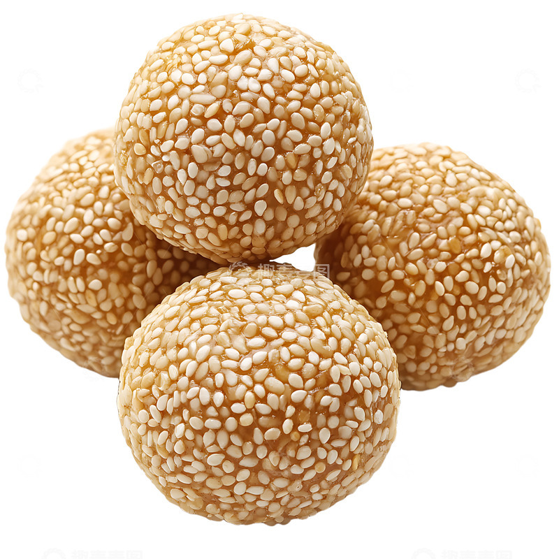 高清大图下载【趣麦麦图】芝麻球点心糕点
