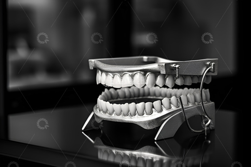 高清大图下载【趣麦麦图】放在桌面的假牙模型