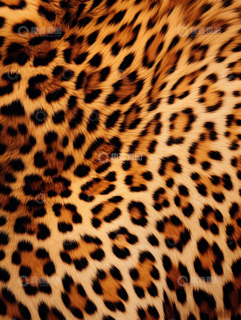 高清大图下载【趣麦麦图】豹纹纹理背景
