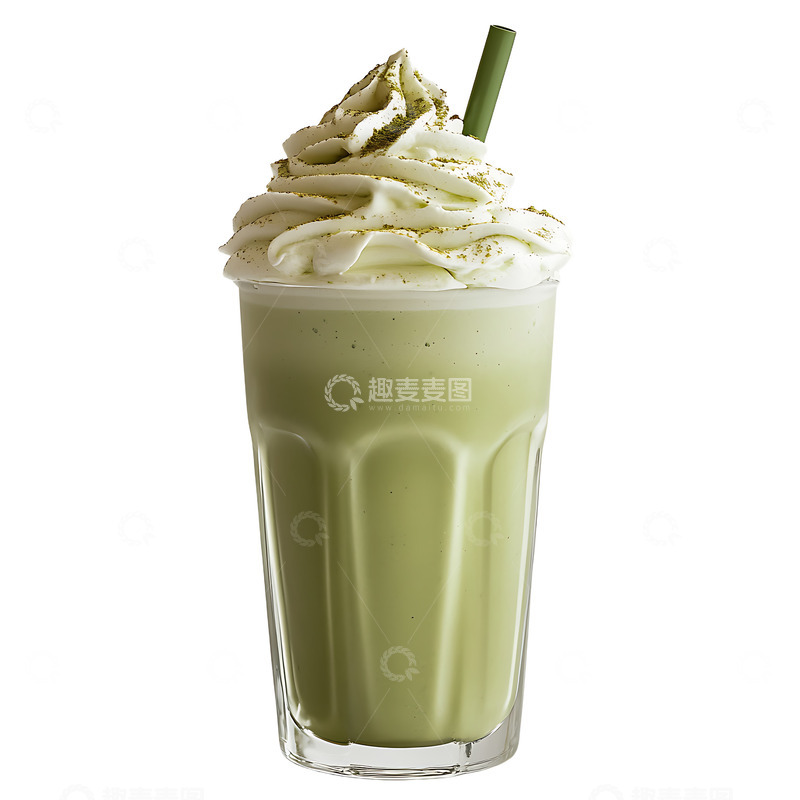 高清大图下载【趣麦麦图】抹茶奶昔美食