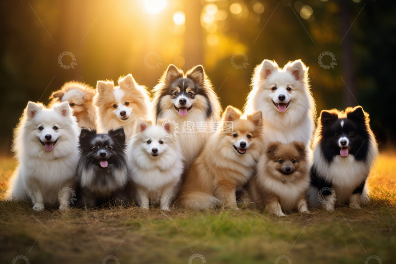 高清大图下载【趣麦麦图】照相的一群狗狗