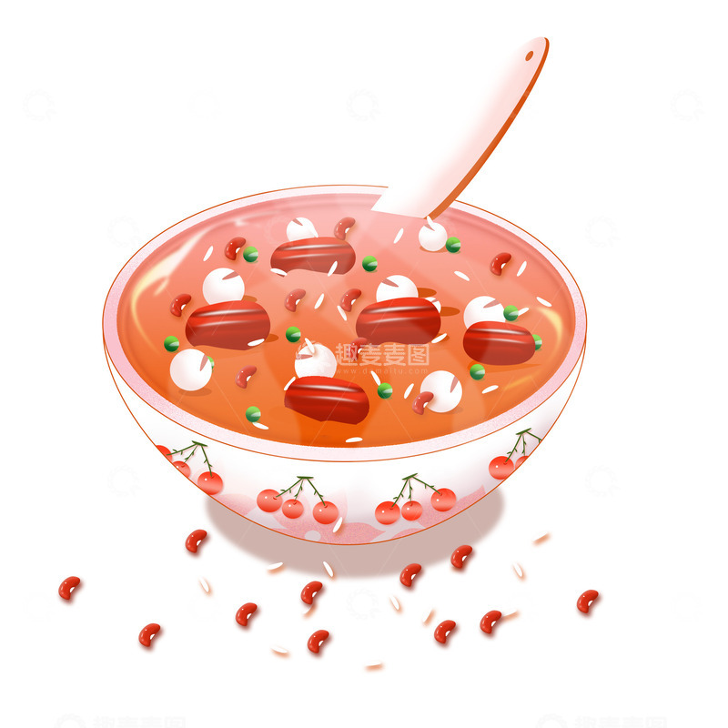 源文件下载【趣麦麦图】腊八粥手绘装饰元素