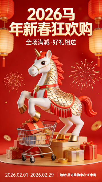 2026马年新春狂欢购海报