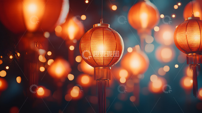 高清大图下载【趣麦麦图】华丽的灯笼装饰