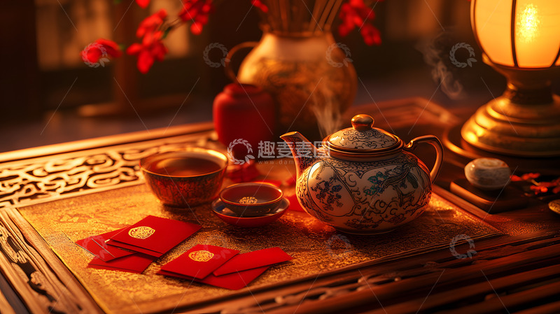 高清大图下载【趣麦麦图】春节客厅装饰