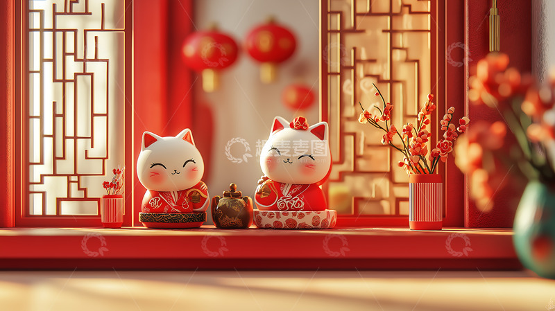 高清大图下载【趣麦麦图】春节简约场景现代