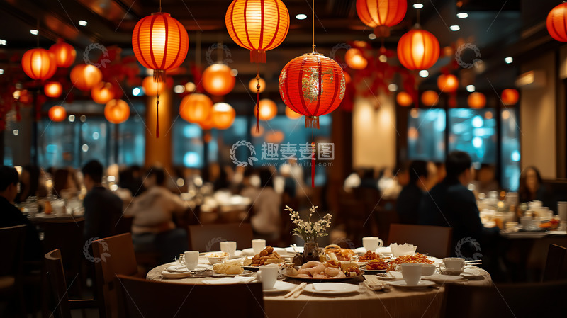 高清大图下载【趣麦麦图】春节团圆年夜饭