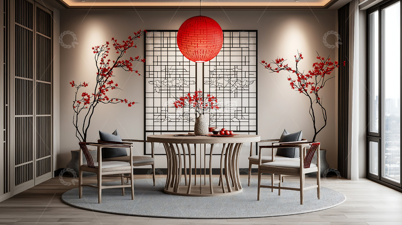 高清大图下载【趣麦麦图】现代简约春节场景