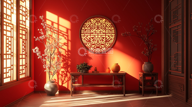 高清大图下载【趣麦麦图】现代春节简约场景