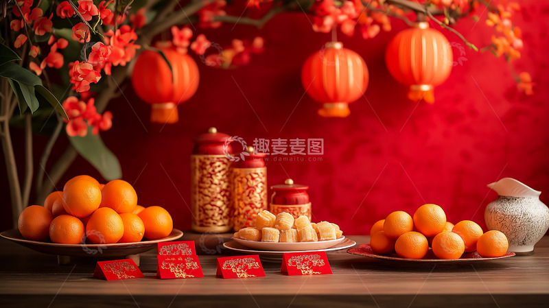 高清大图下载【趣麦麦图】春节喜庆室内装饰