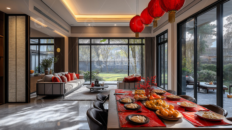 高清大图下载【趣麦麦图】新春喜庆装饰场景