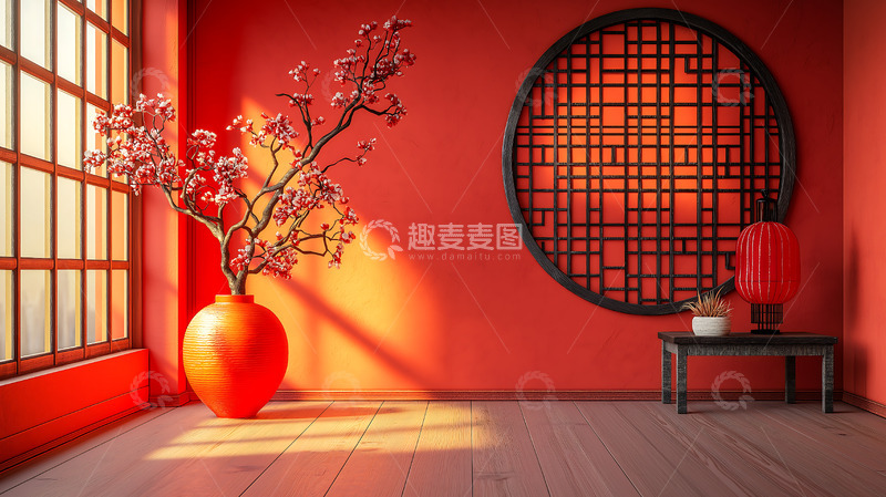 高清大图下载【趣麦麦图】场景简约现代春节