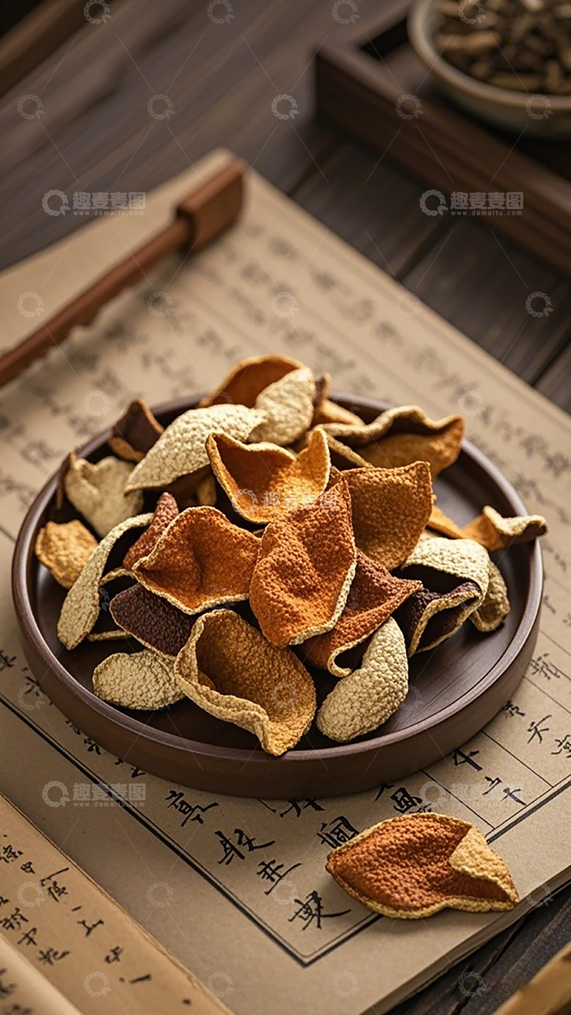 高清大图下载【趣麦麦图】陈皮展示传统文化