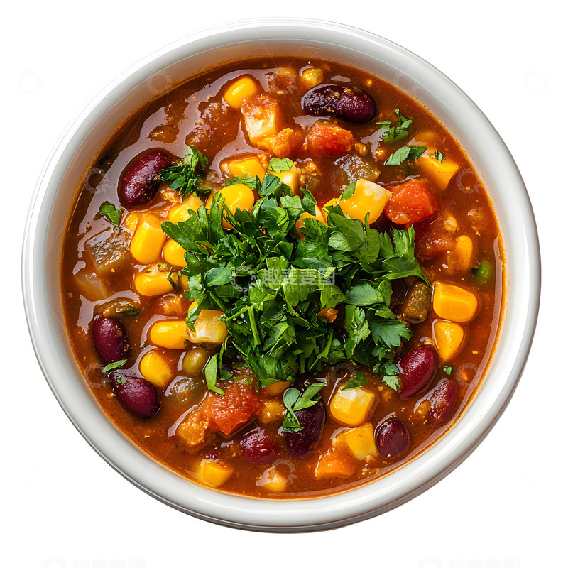 高清大图下载【趣麦麦图】豆子玉米汤美味