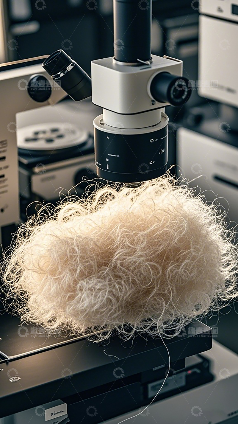 高清大图下载【趣麦麦图】显微镜下纤维材料分析
