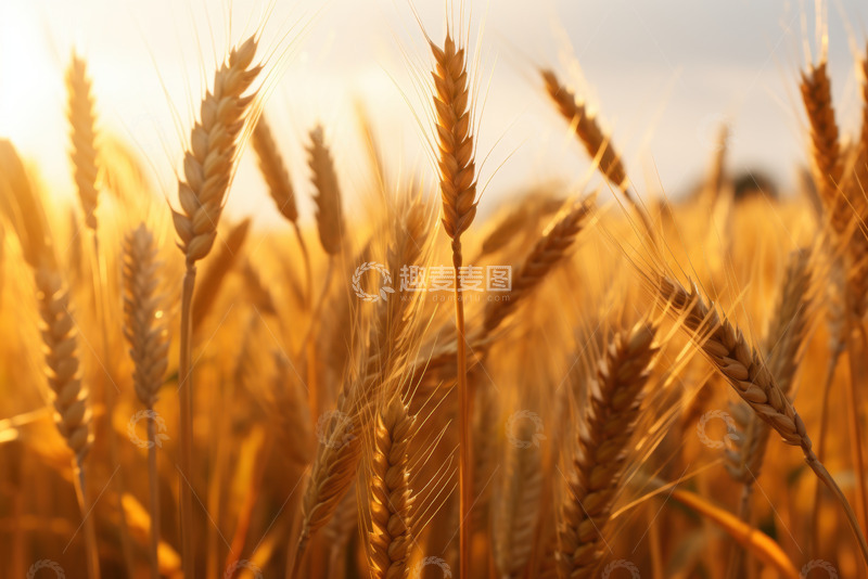 高清大图下载【趣麦麦图】金色的麦田特写