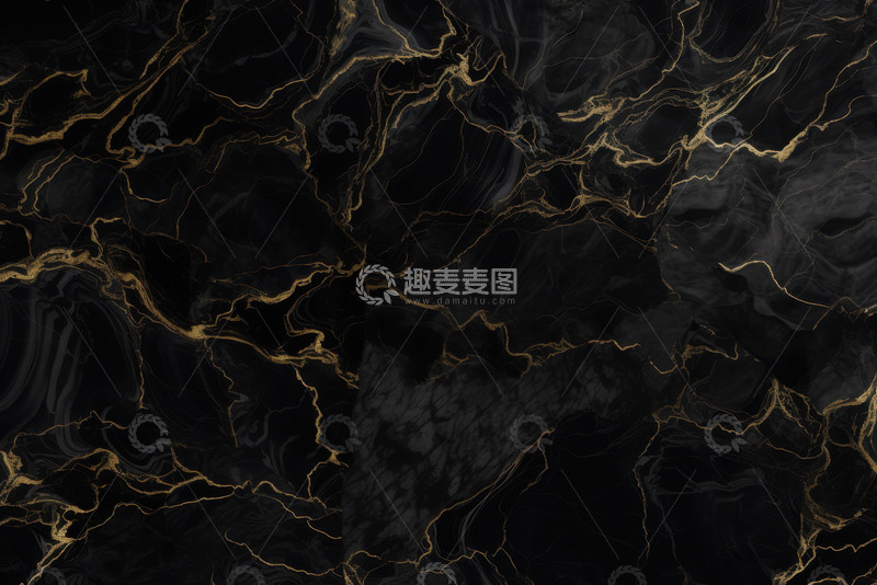 高清大图下载【趣麦麦图】黑色金丝大理石背景
