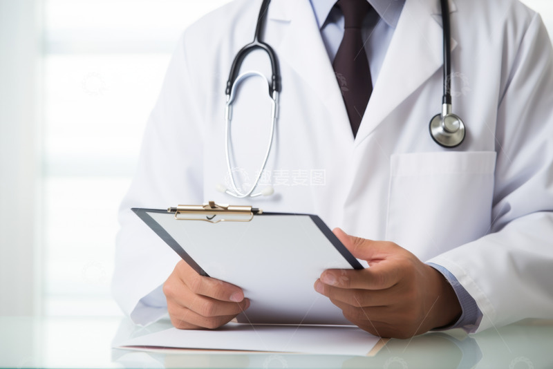 高清大图下载【趣麦麦图】拿着病例的一位医生