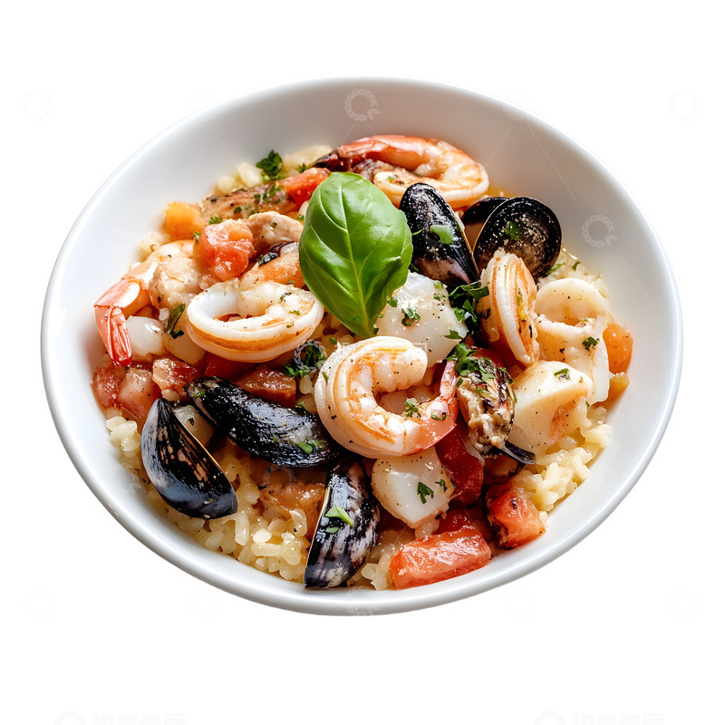 高清大图下载【趣麦麦图】海鲜烩饭美食