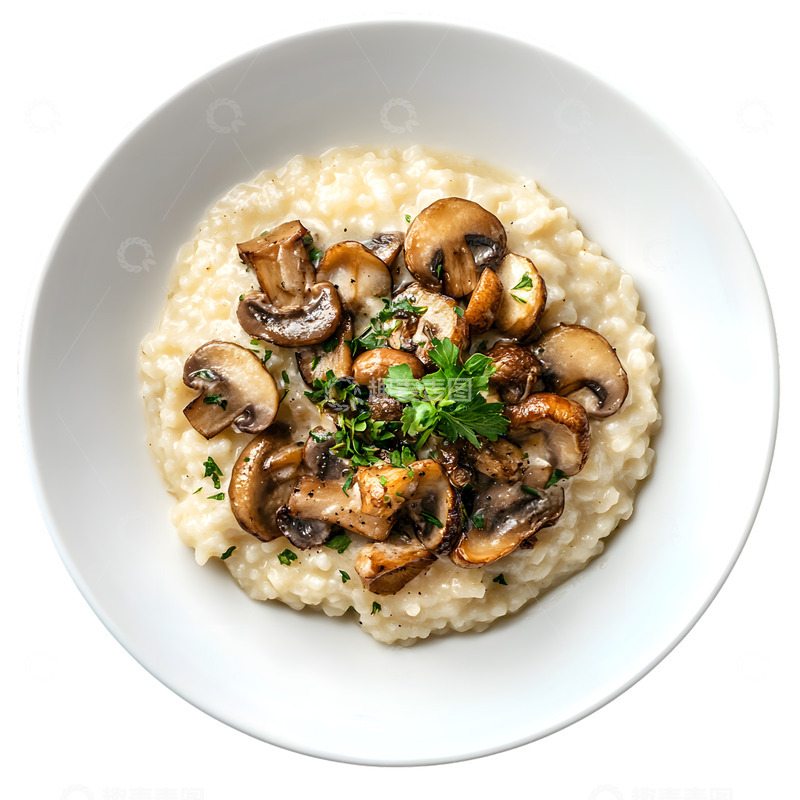 高清大图下载【趣麦麦图】蘑菇烩饭美味美食