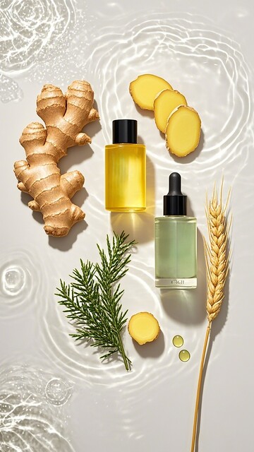 自然风护肤油静物摄影