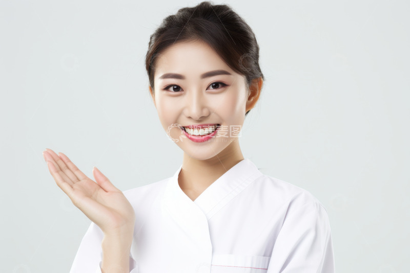 高清大图下载【趣麦麦图】做手势的美女护士