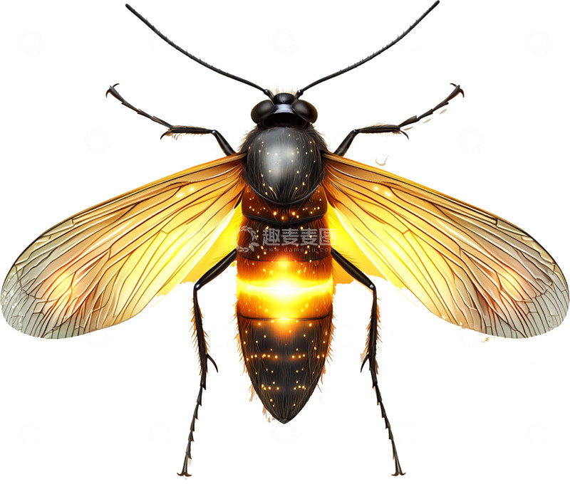 高清大图下载【趣麦麦图】美丽的萤火虫一只