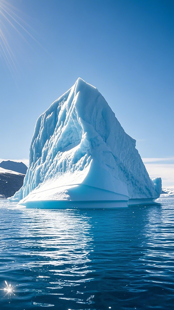 冰山浮海景观自然风光