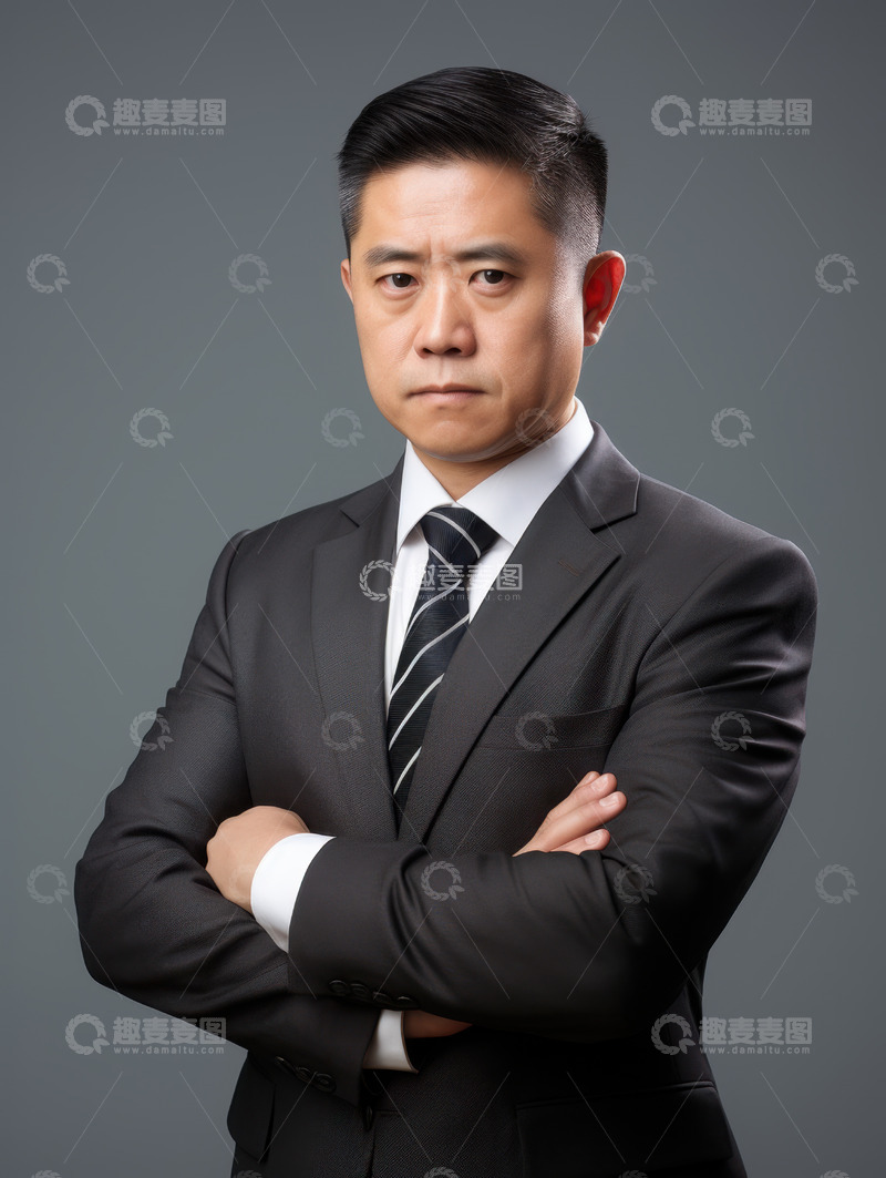 高清大图下载【趣麦麦图】穿着西装严肃的老板