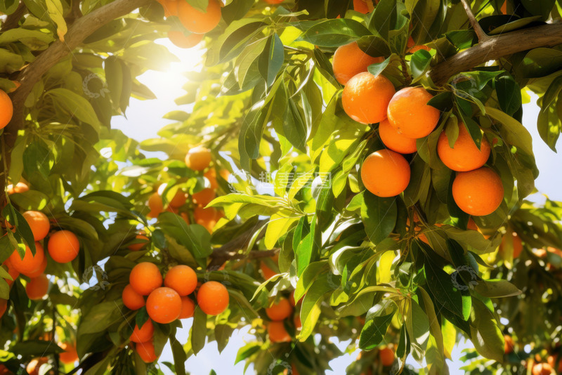 高清大图下载【趣麦麦图】橙子树果园风景