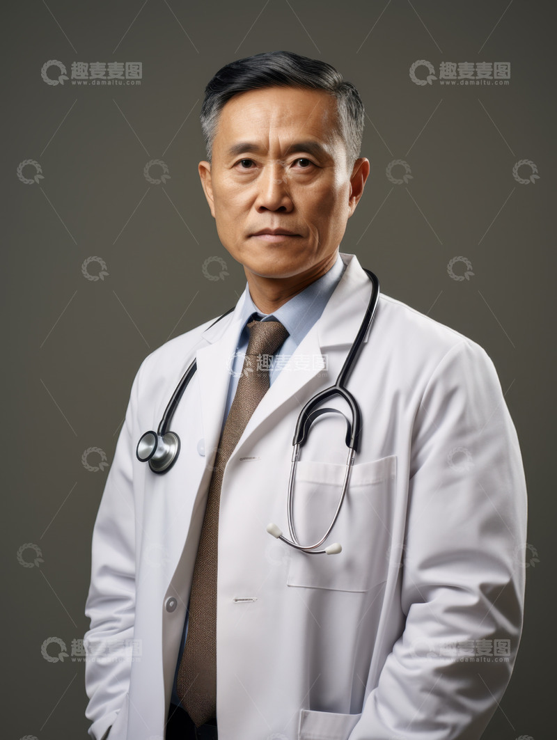 高清大图下载【趣麦麦图】一位老年医生肖像