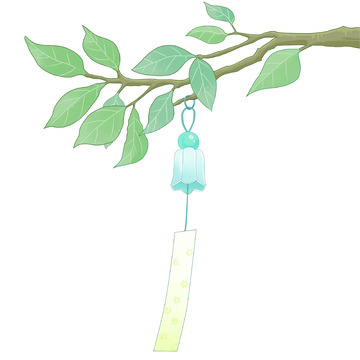 春季风铃树枝树叶