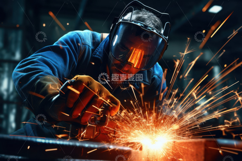 高清大图下载【趣麦麦图】电焊工人摄影