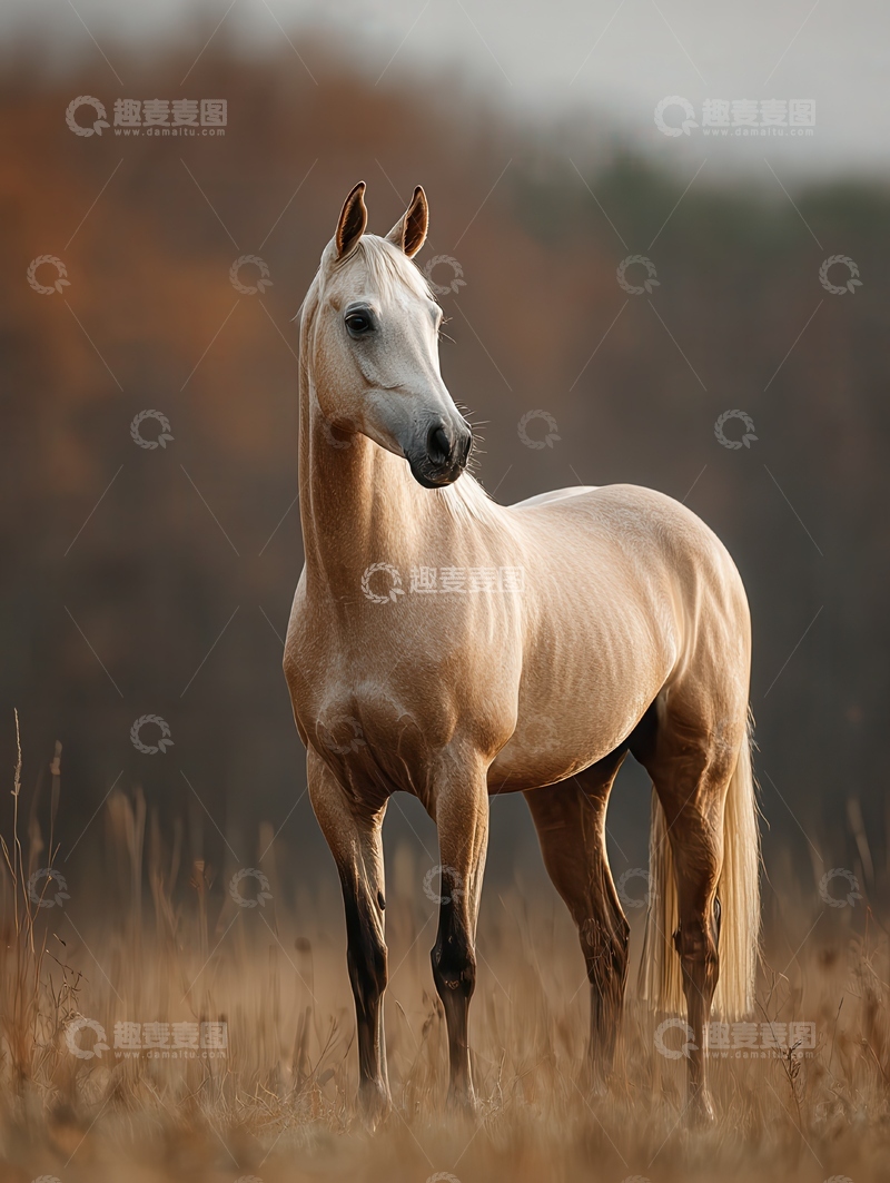 高清大图下载【趣麦麦图】阿哈尔  捷金马  胖乎