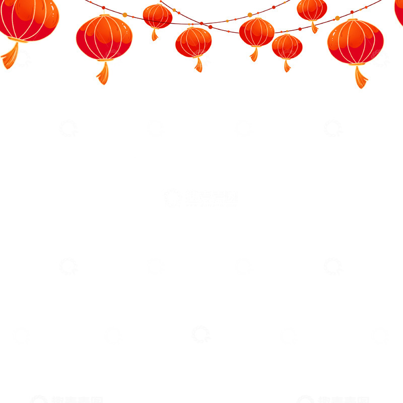 源文件下载【趣麦麦图】春节元宵红色灯笼装饰