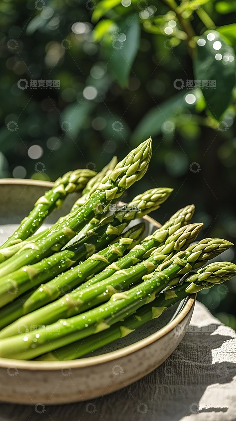 高清大图下载【趣麦麦图】新鲜芦笋特写摄影