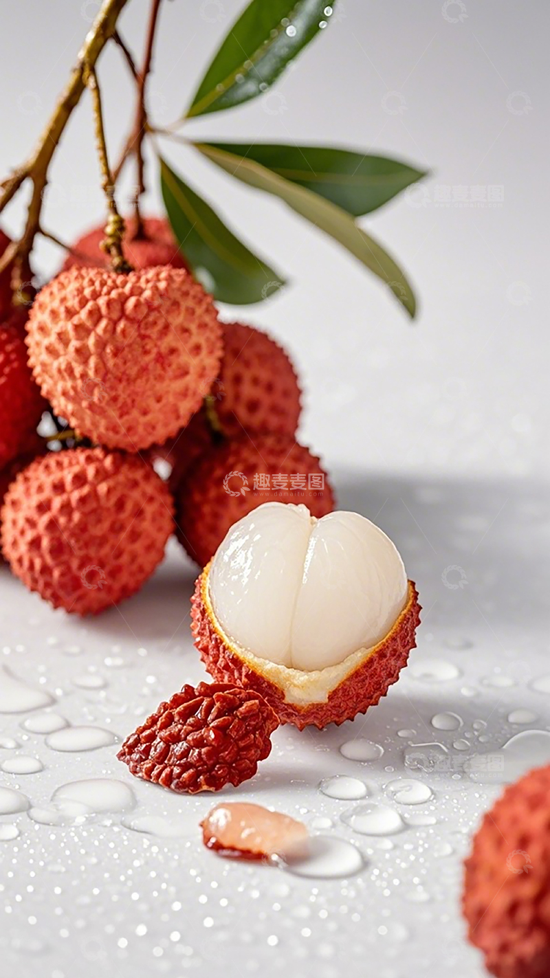 高清大图下载【趣麦麦图】新鲜荔枝特写摄影图