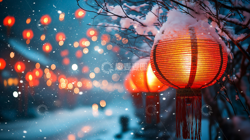 高清大图下载【趣麦麦图】灯笼花灯春节