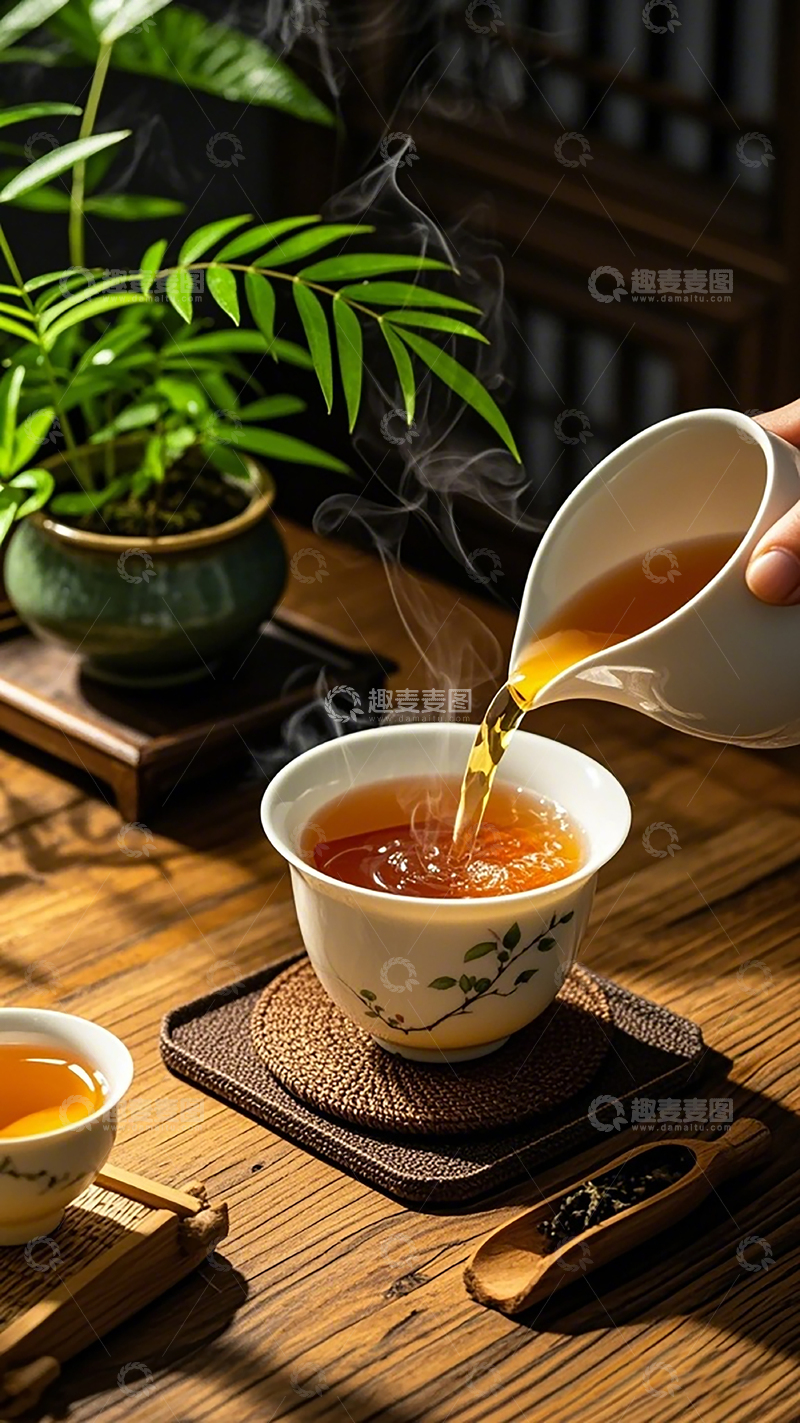 高清大图下载【趣麦麦图】古典茶艺静谧时光